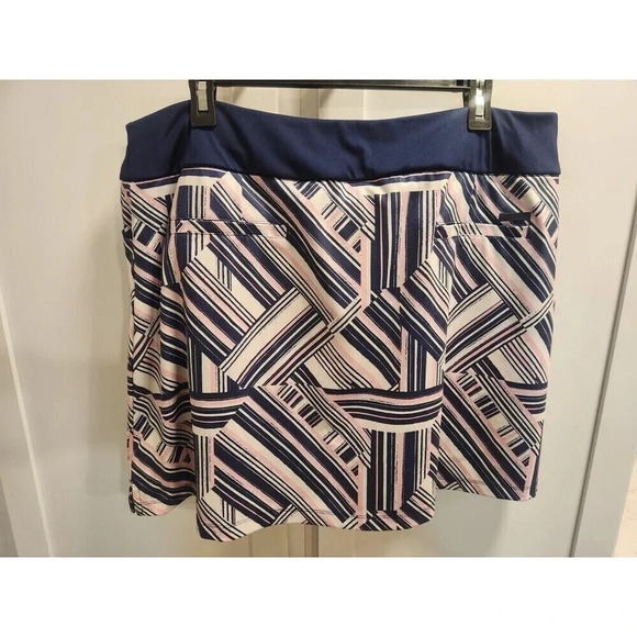 Adidas Golf Ultimate Printed Skort Night Indigo/True Pink Sz XL - Picture 2 of 9